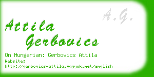 attila gerbovics business card